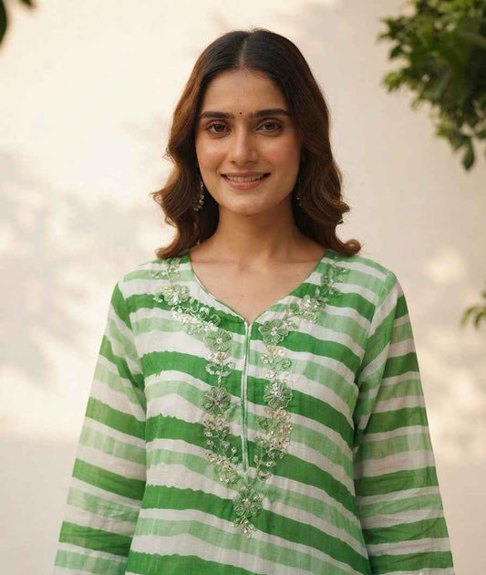 Pure Cotton Lehriya Dupatta Set  CS0264