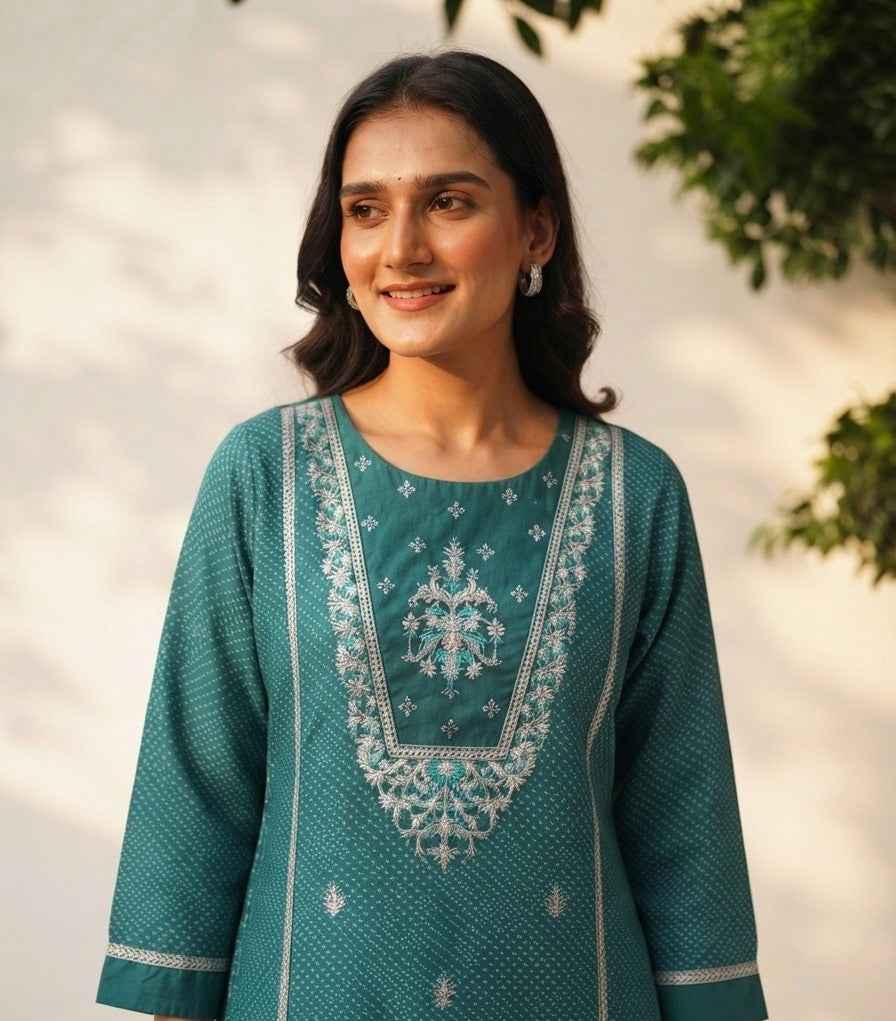 Pure Muslin Dupatta Set MS004