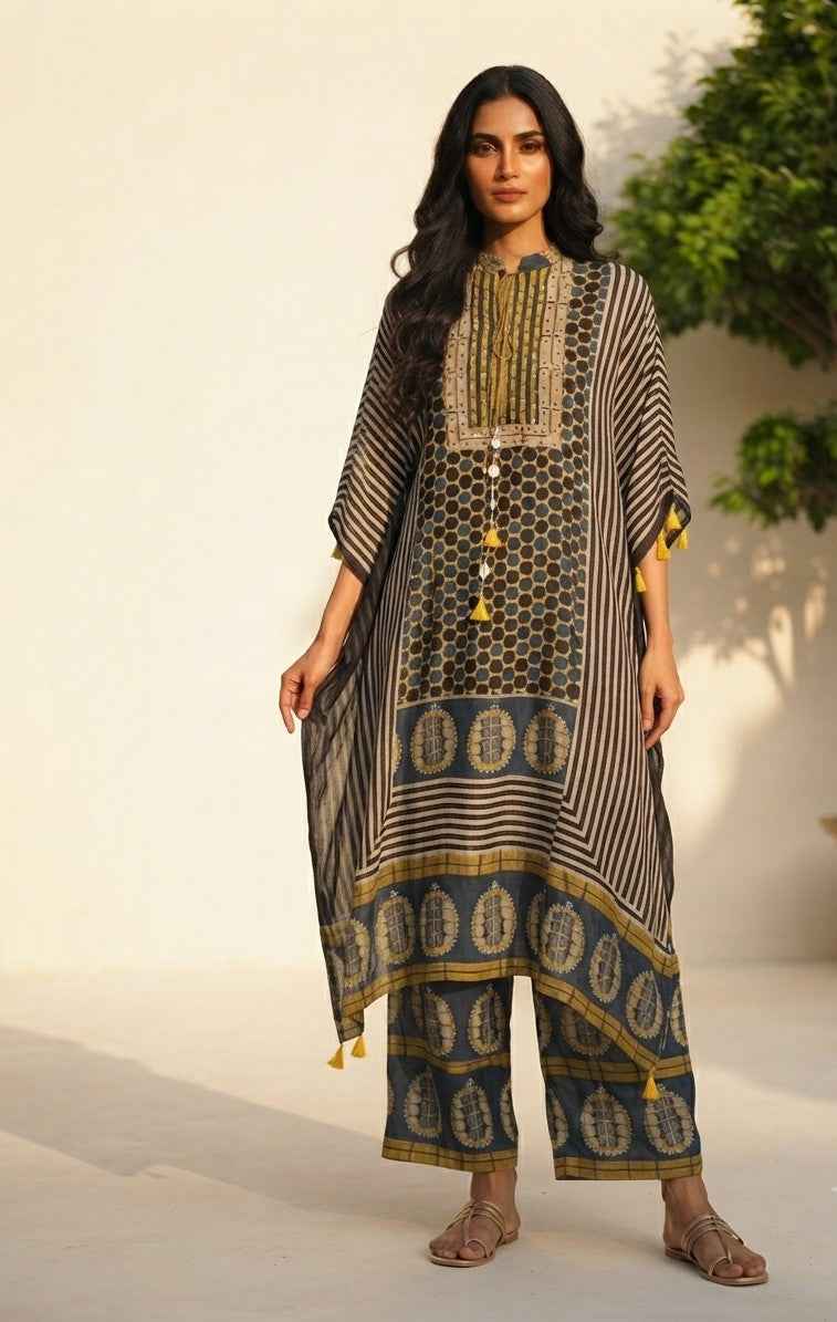 Premium Muslin Printed Kaftan
