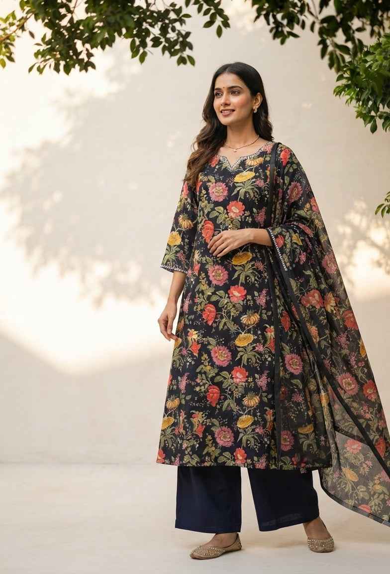 Pure Chanderi Dupatta Set