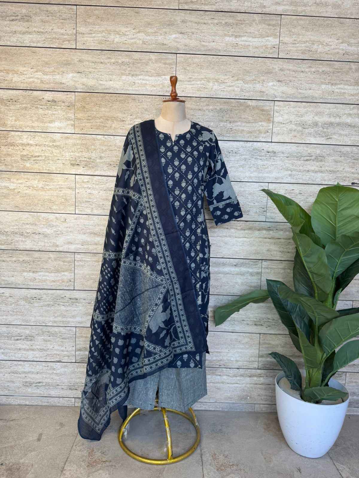 Pure Cotton Dupatta Set