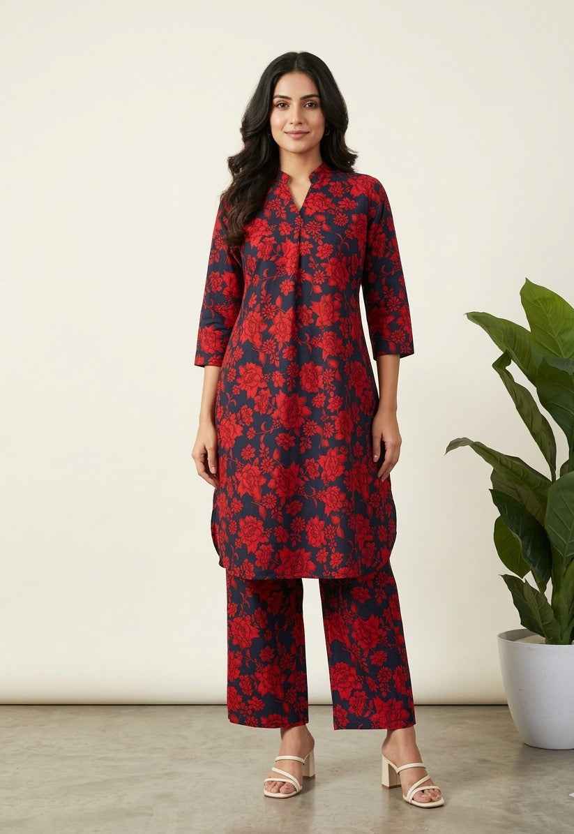 Pure Cotton Two Piece Co Ord Set  LS006