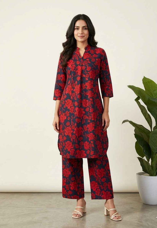 Pure Cotton Two Piece Co Ord Set  LS006