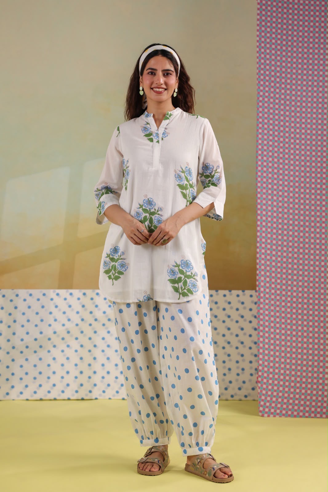 Premium Cotton Farsi pants cord set COS147