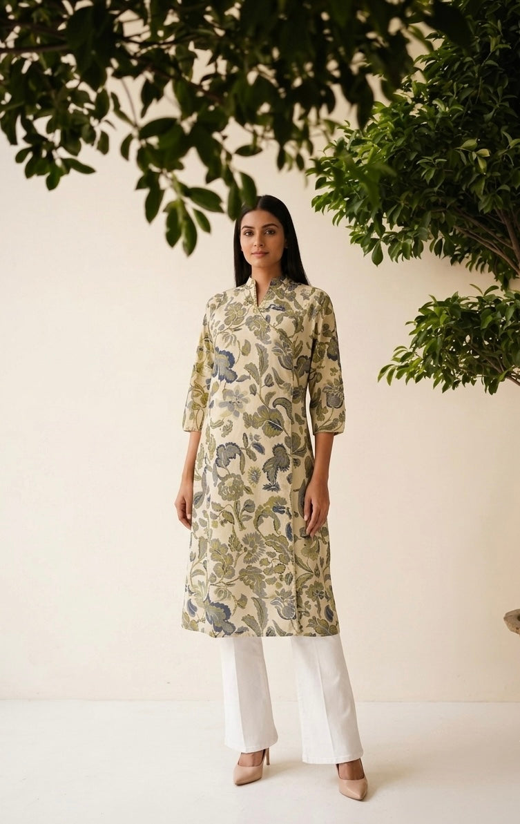 Pure Cotton Single Kurta In Plus Size