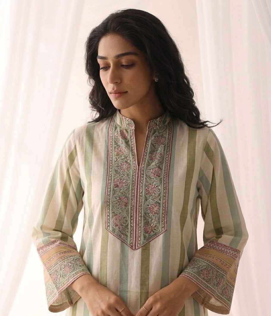 Pure chanderi Three Piece Dupatta Set CS001