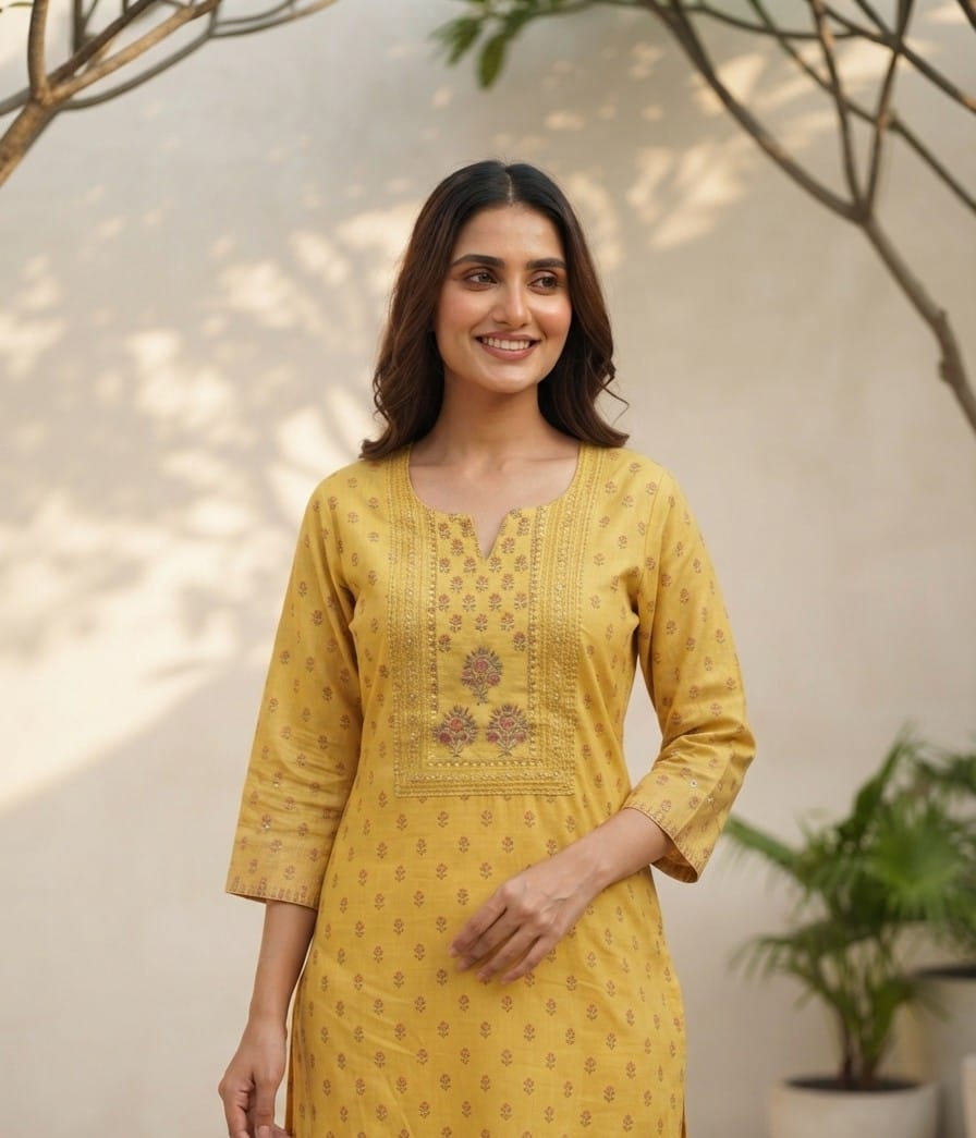 Pure Chanderi With Embroidery Dupatta Set CHS008
