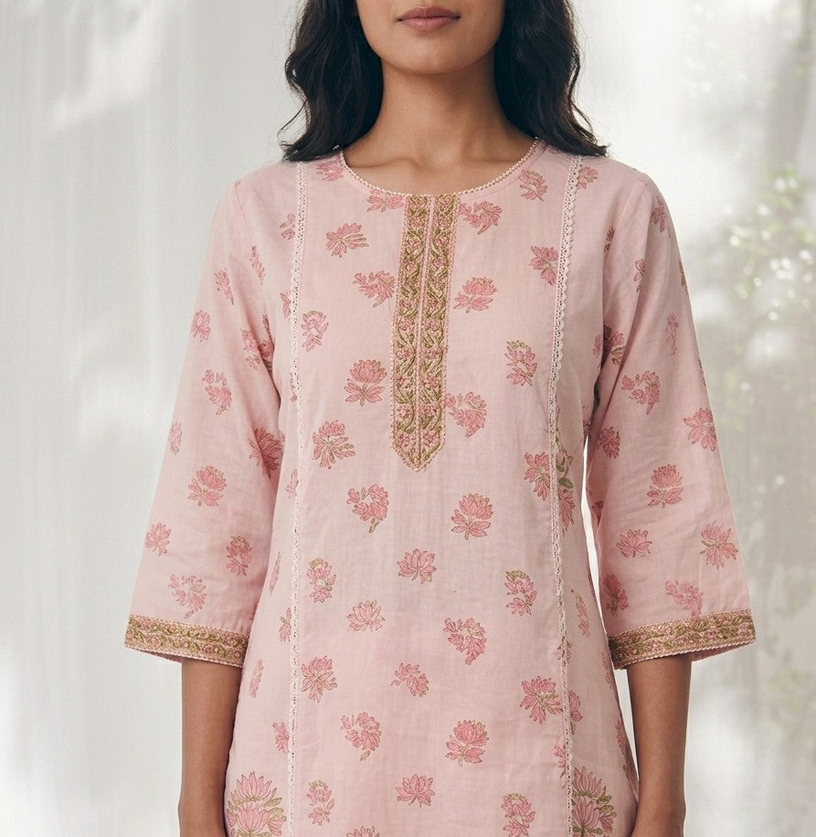 Pure  Mul Cotton Short Length Dupatta Set MC030