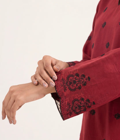 Embroidered Mul Chanderi Dupatta Set With lining MLC56