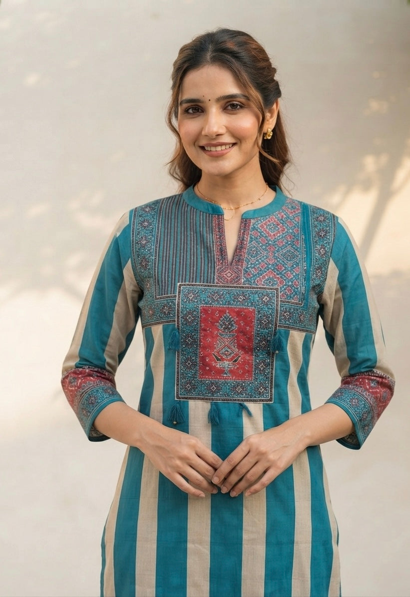 Pure Cotton Dupatta Set With Digital Print CS0301