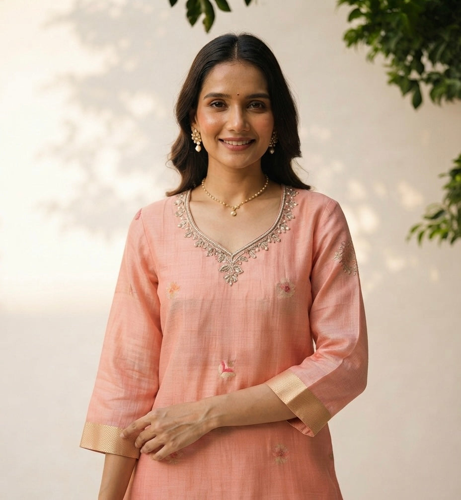 Pure Chanderi Dupatta Set CHS017