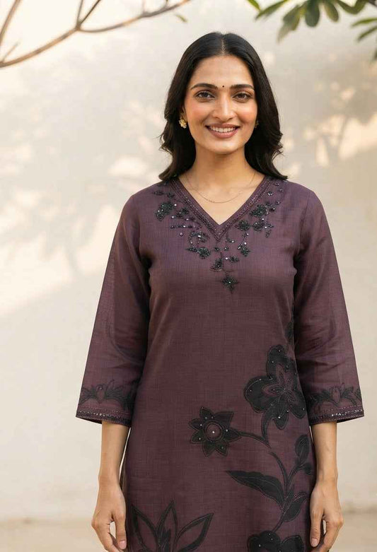 Pure Linen Dupatta  Set LN0024
