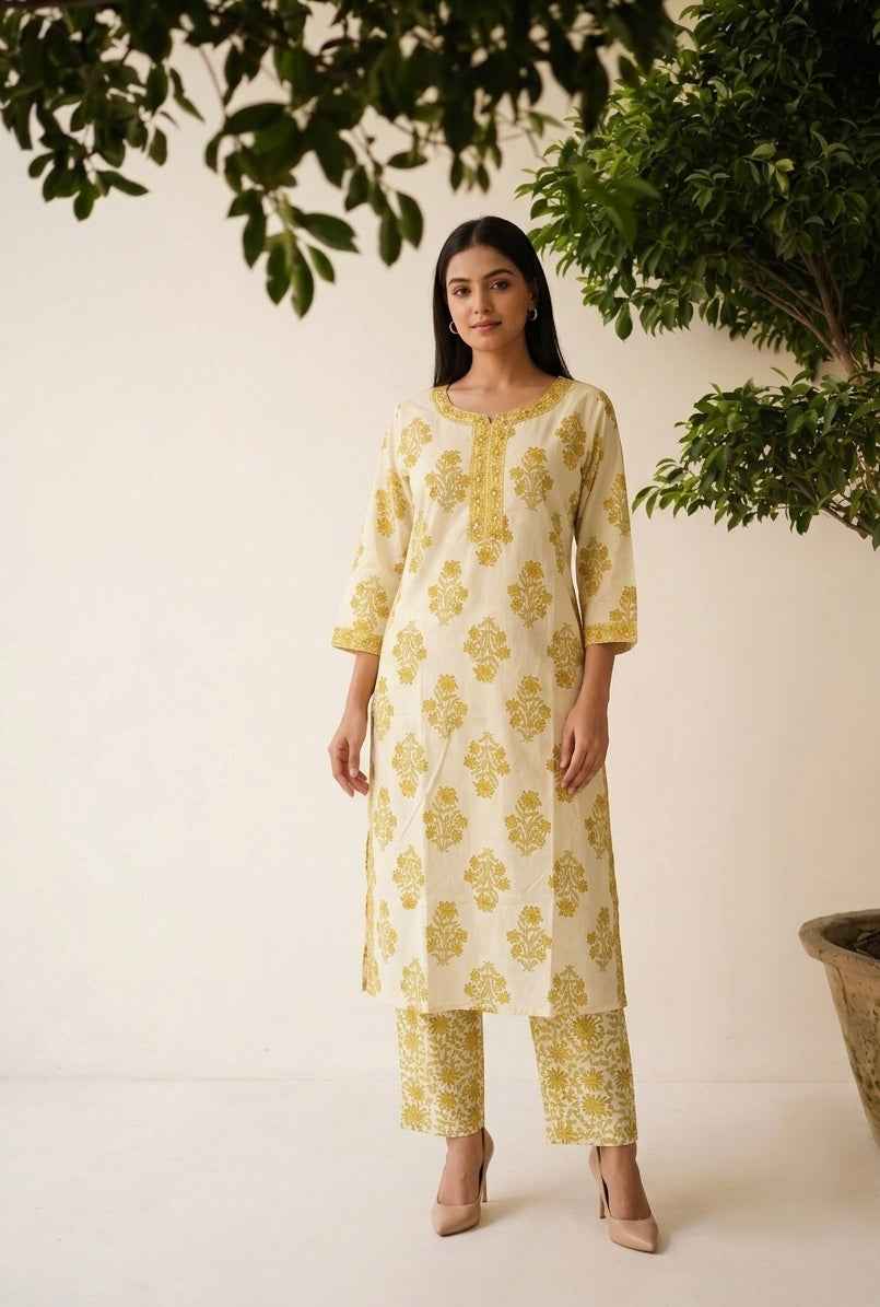 Pure Cotton Two Piece Set