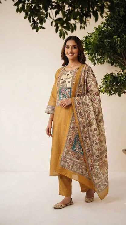 Pure Chanderi  Silk Dupatta Set CHS020