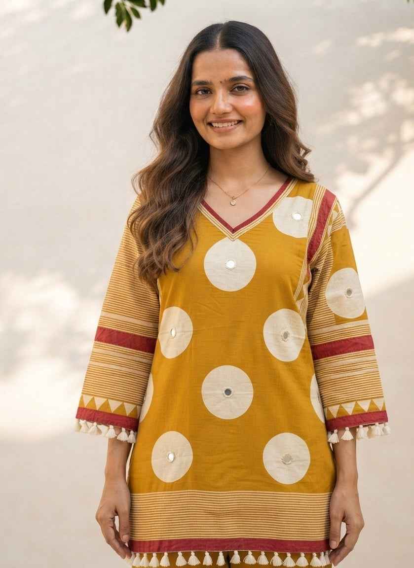 Pure Cotton Dupatta Set With Farsi Bottom CS0302