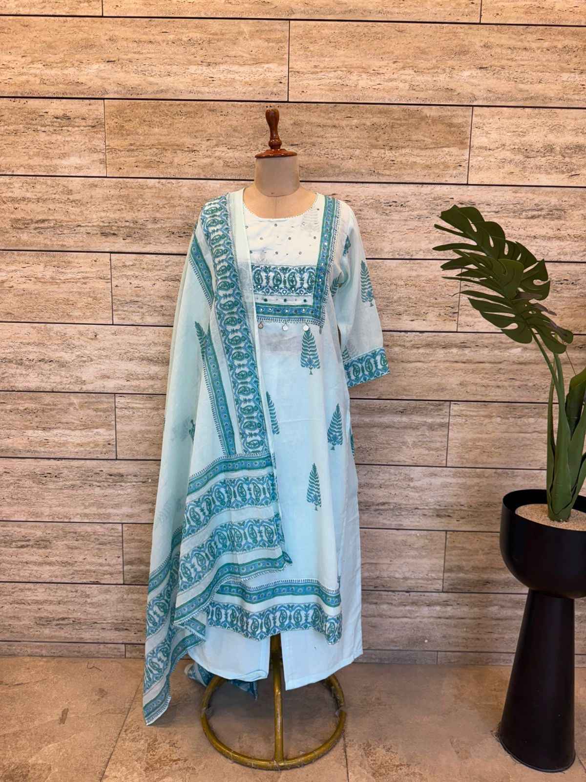 Pure Mul  Cotton Dupatta Set