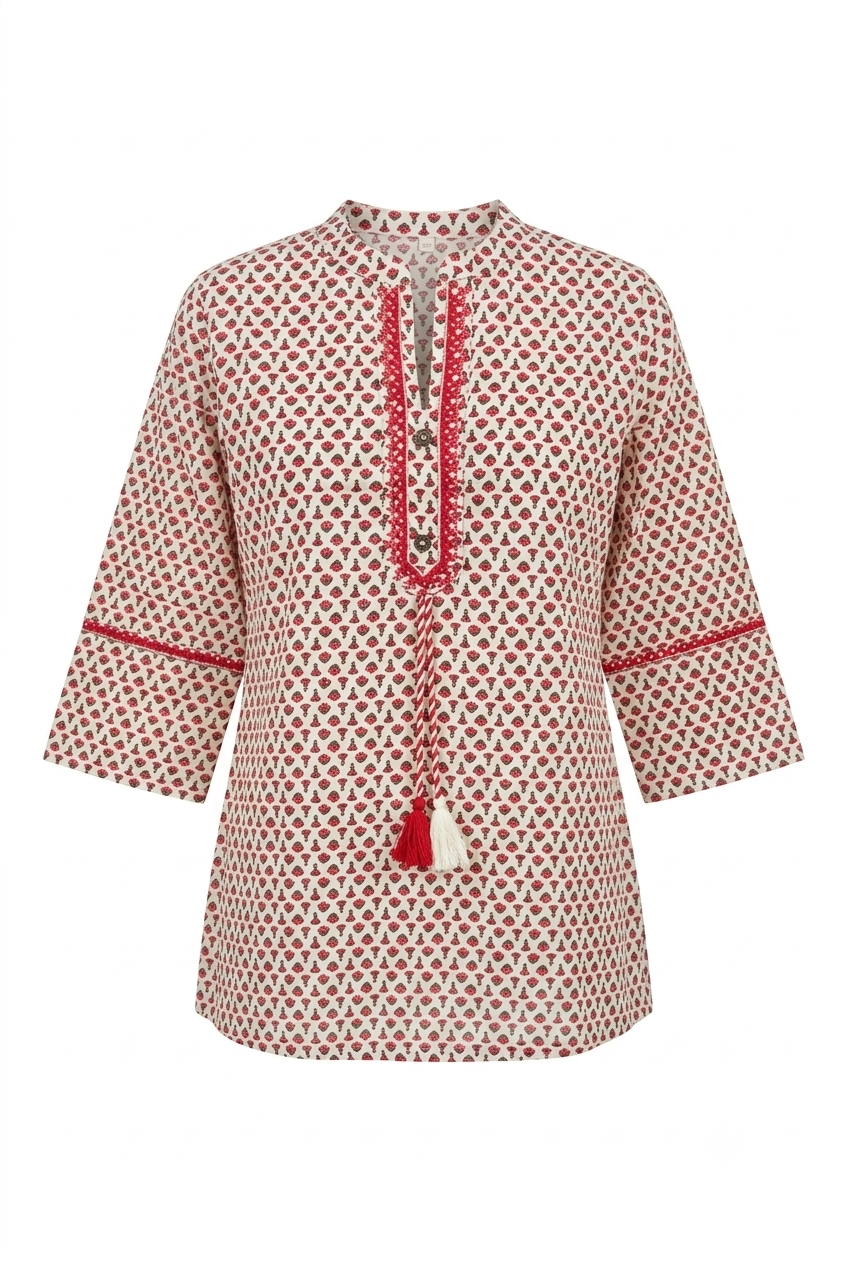 Printed Short Top In Cotton