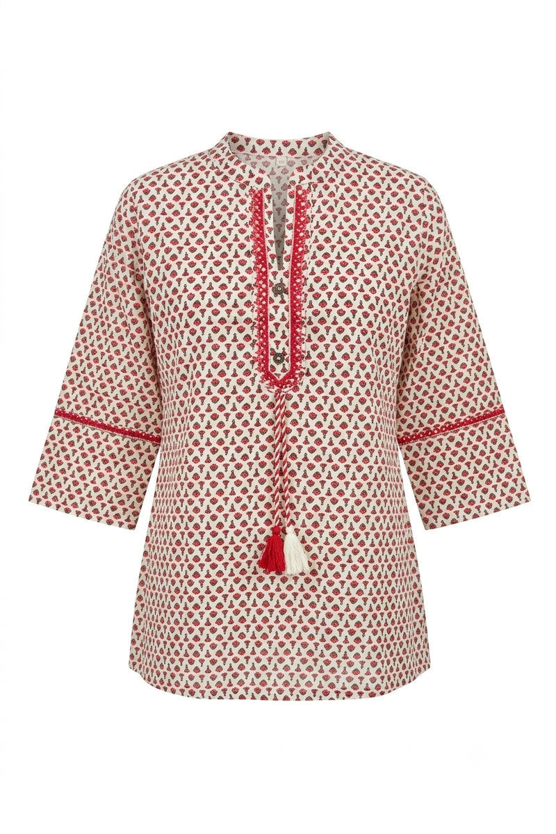 Printed Short Top In Cotton