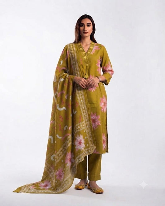 Pure Cotton Dupatta Set CS0374
