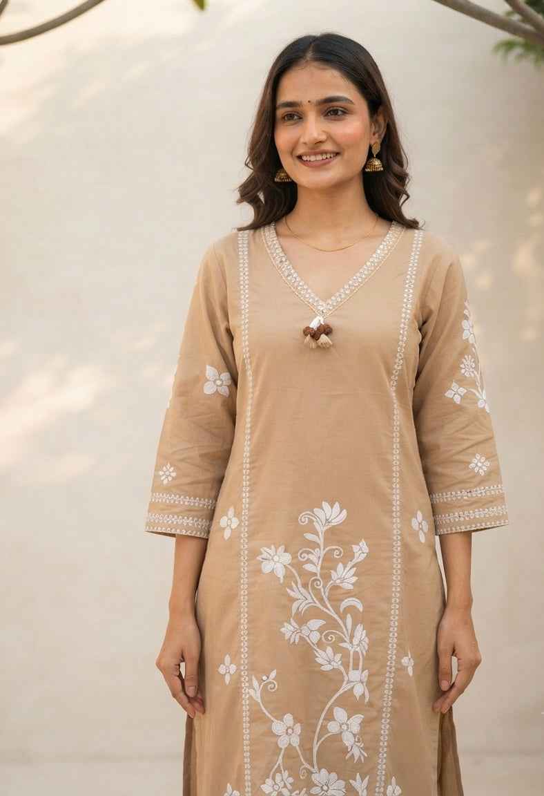 Pure Cotton Three Piece Dupatta Set CS0285