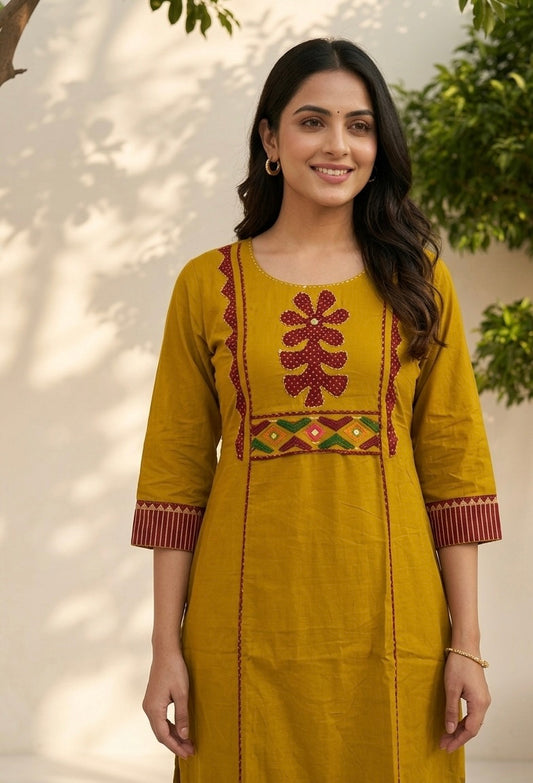 Premium Dabu Cotton Solid Base With Printed Dupatta Set CS0327