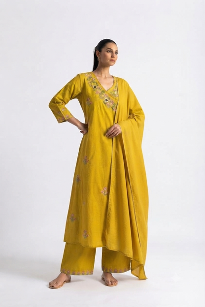 Pure Cotton  A Line Dupatta Set Pure Cotton Dupatta Set CS0386