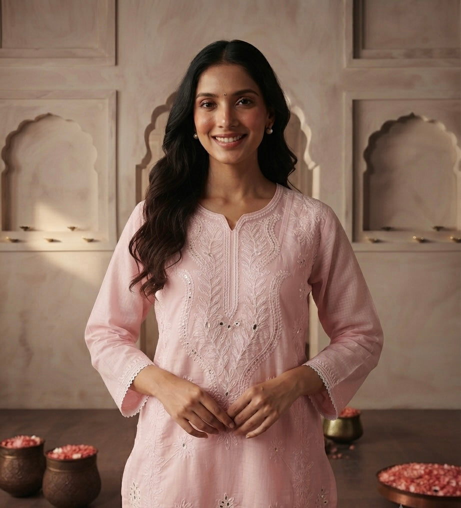 Pure Chanderi  festival wear Dupatta Set 1