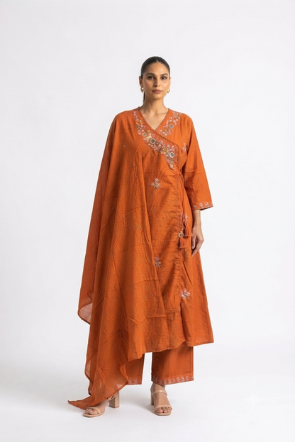 Pure Cotton  A Line Dupatta Set Pure Cotton Dupatta Set CS0386