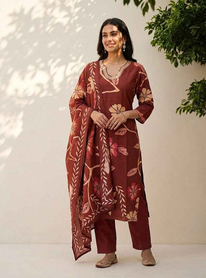 Pure Cotton Dupatta Set