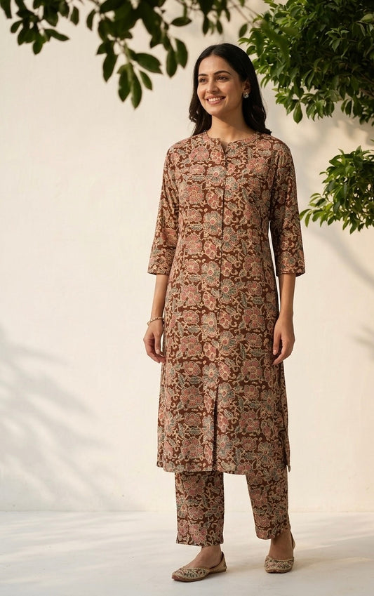 Pure Cotton Dupatta Set In Plus Size TP023