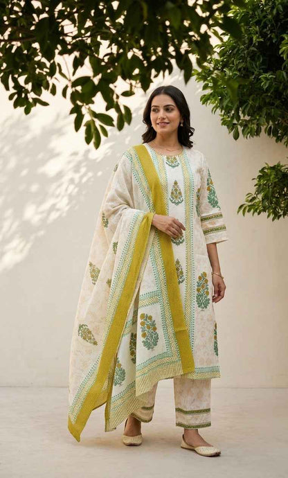 Pure Cotton Suit With Kota Doriya Dupatta CS0309