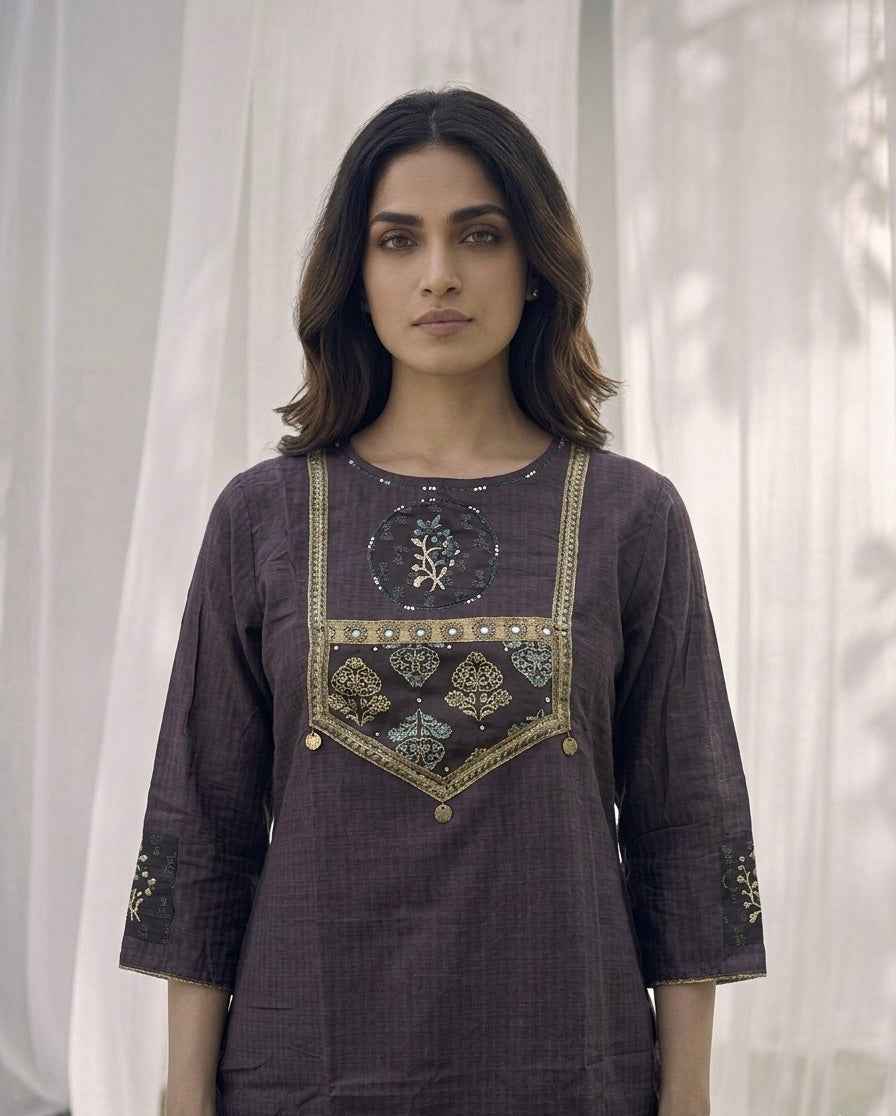 Pure Cotton Three Piece Dupatta Set