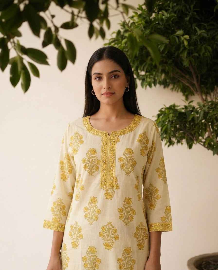 Pure Cotton Two Piece Set