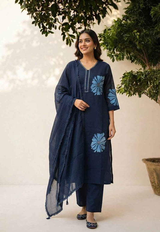 Premium Kora silk with embroidery Dupatta Set CHS025