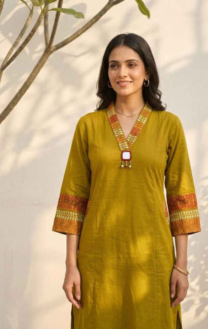 Premium Dabu Cotton Solid Base With Printed Dupatta Set CS0323