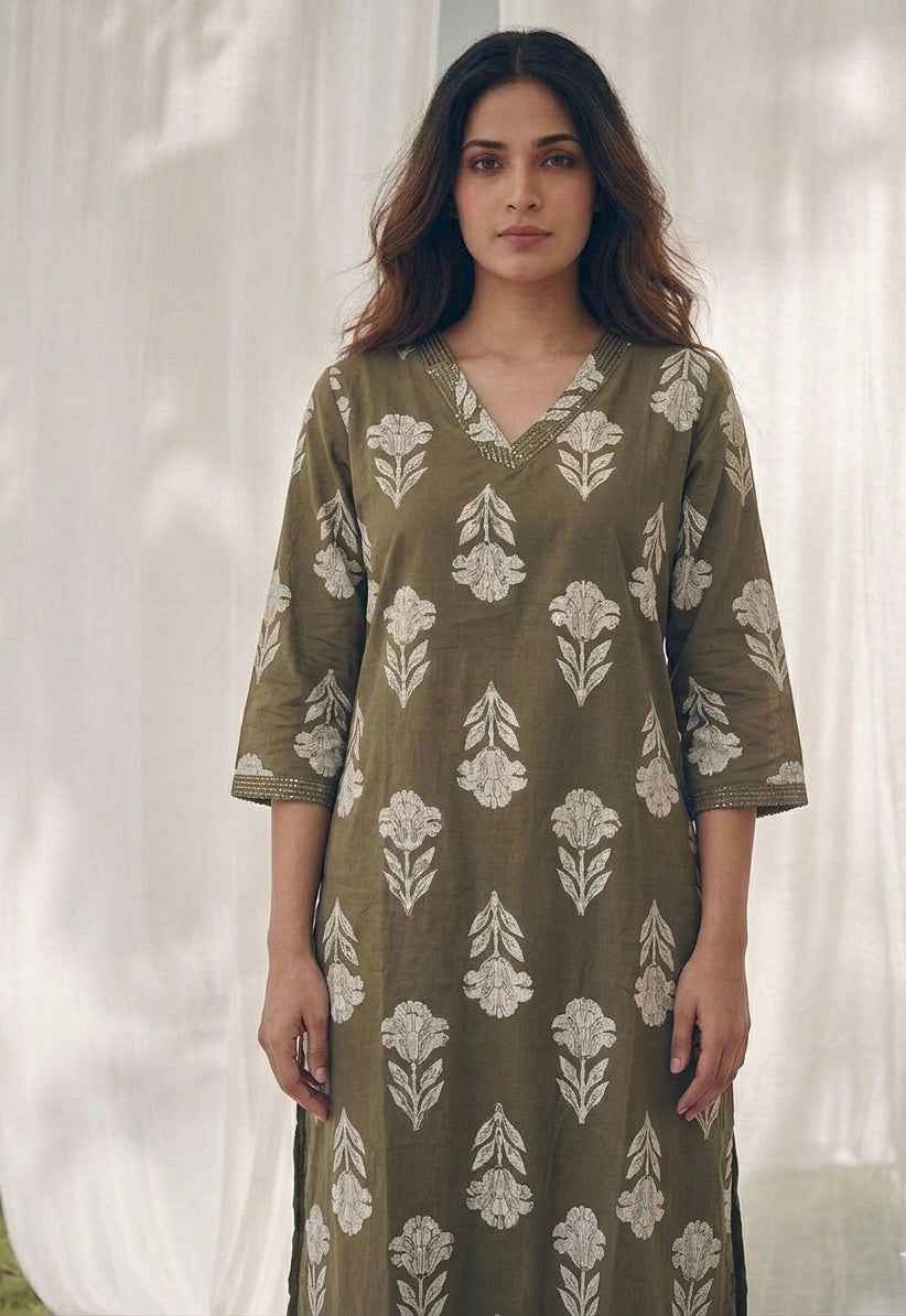 Pure Cotton Three Piece Dupatta Set