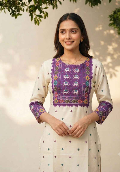Pure Cotton Patola Print Dupatta Set CS0286
