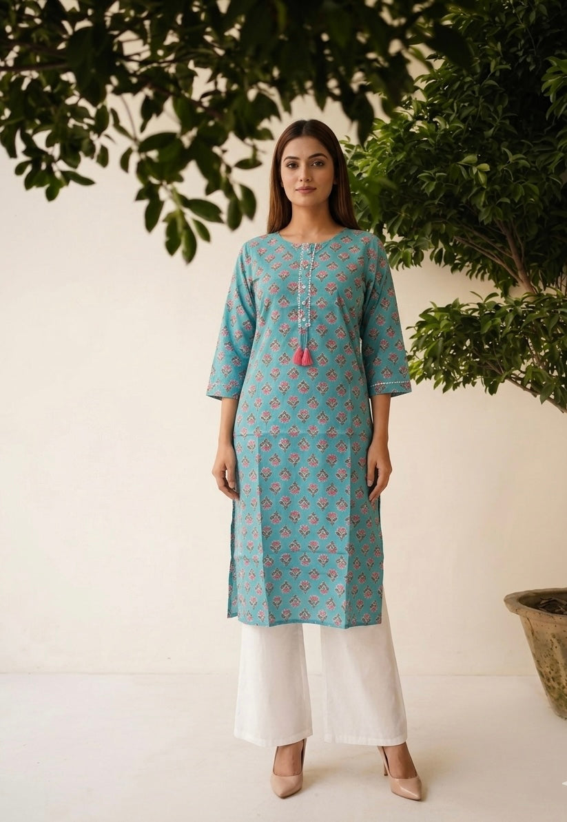 Pure Cotton Only Single Kurta Set 33