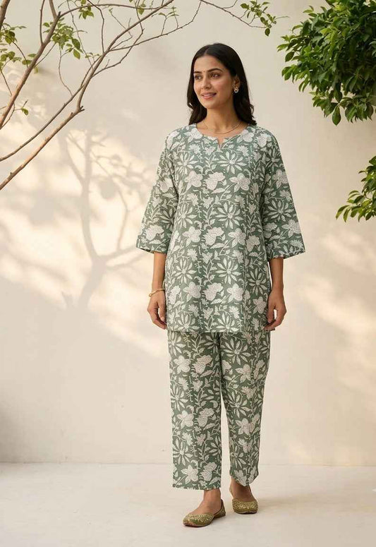 Big Size Co-Ord Set  In Cotton Fabric TP004