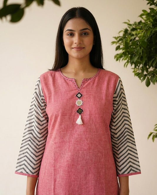 Pure Linen   Dupatta Set LN012