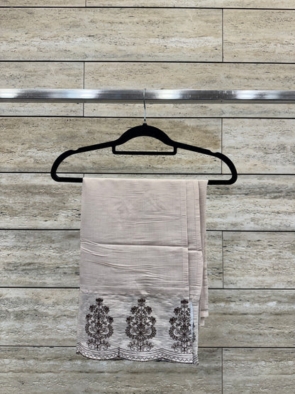 Embroidered Mul Chanderi Dupatta Set With lining MLC56