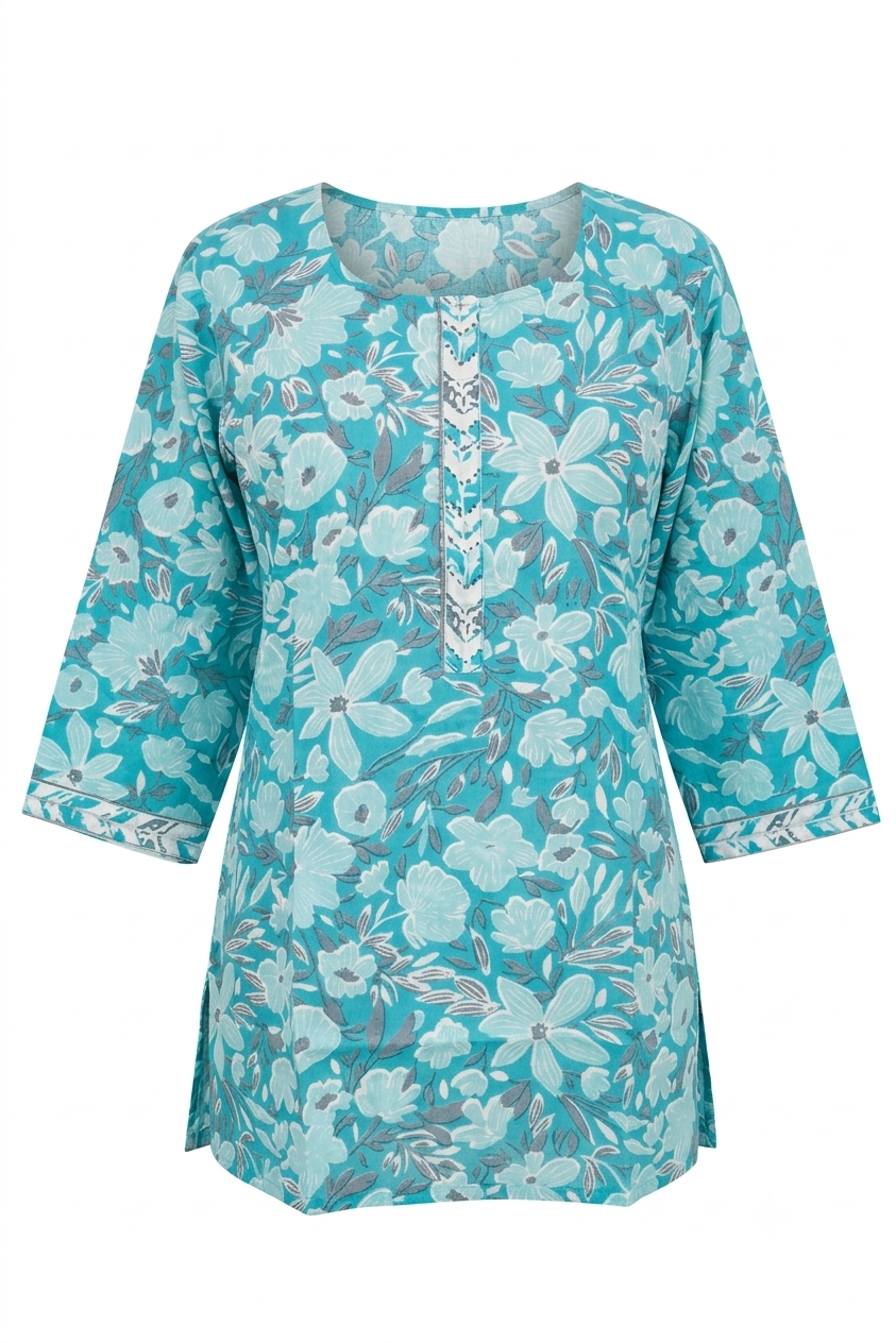 Printed Short Top In Cotton