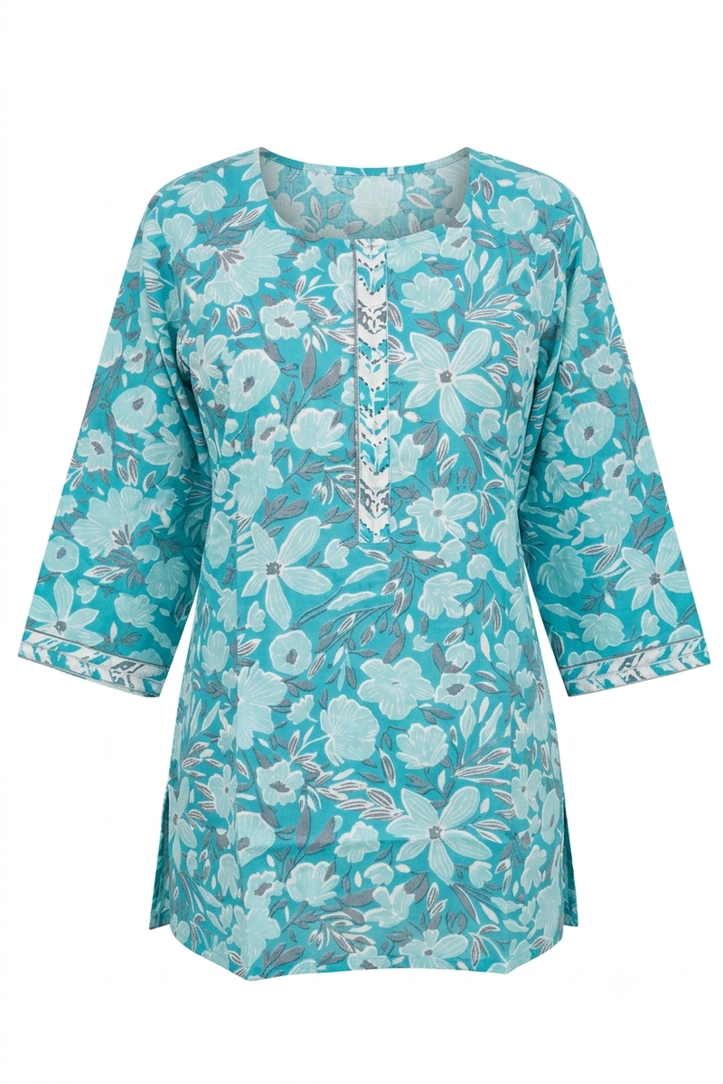 Printed Short Top In Cotton