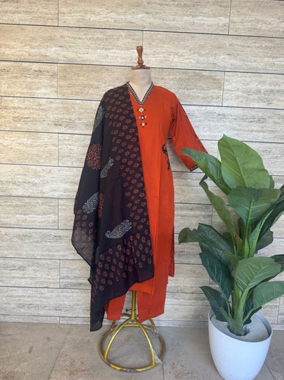 Pure Cotton Dupatta Set