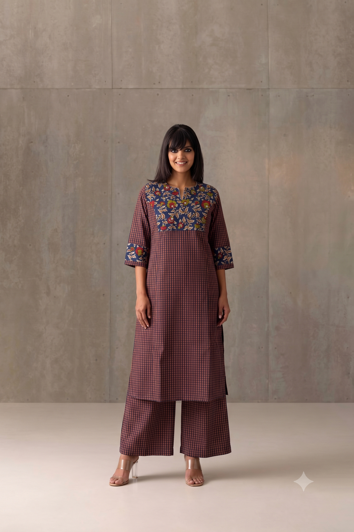 Cotton Office Wear Kalamkari Pant Set