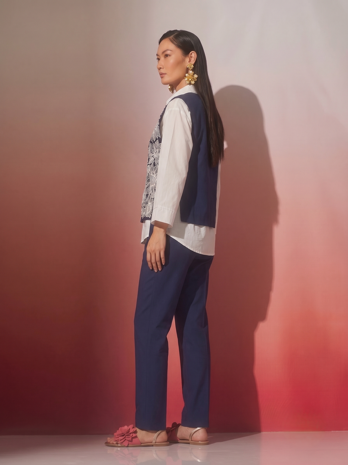 Pure Cotton Co-Ord Set With Embroidered  Jacket COS189