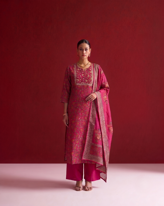 Pure Chanderi Silk Dupatta Set CHS044