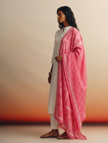 Pure Cotton Three Piece Dupatta Set CS0332