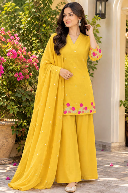 Premium Cotton Dupatta Set with embroidery