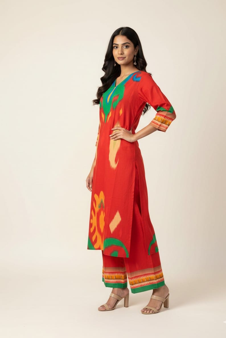Pure Cotton  Digital Print Two Piece Pant Set PS0154